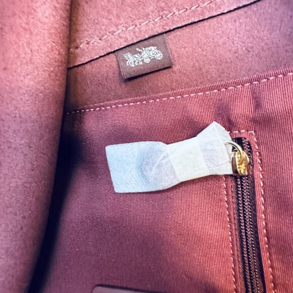 Coach Leather in Rouge Derby Tote (NWT) - Picture 6 of 7